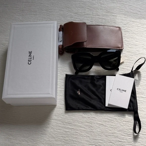Celine CL4005 Fashion Jackson Black Sunglasses NWT with Case + Box - Picture 2 of 7